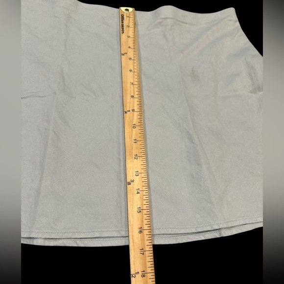 Anthropolgie The Tilda Mini Slip Skirt Size XL Light Grey Linen Pull On Styling - Picture 10 of 11